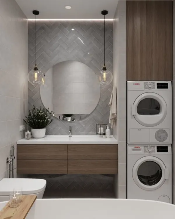 çamaşır makinalı banyo dolabı