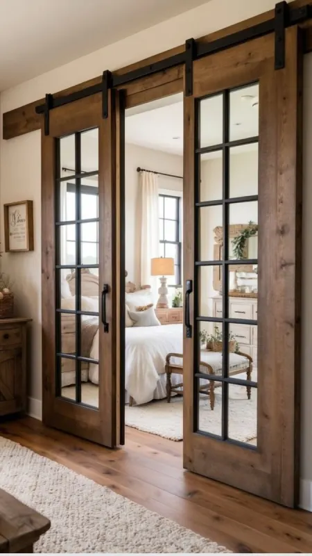 camlı ahır kapısı